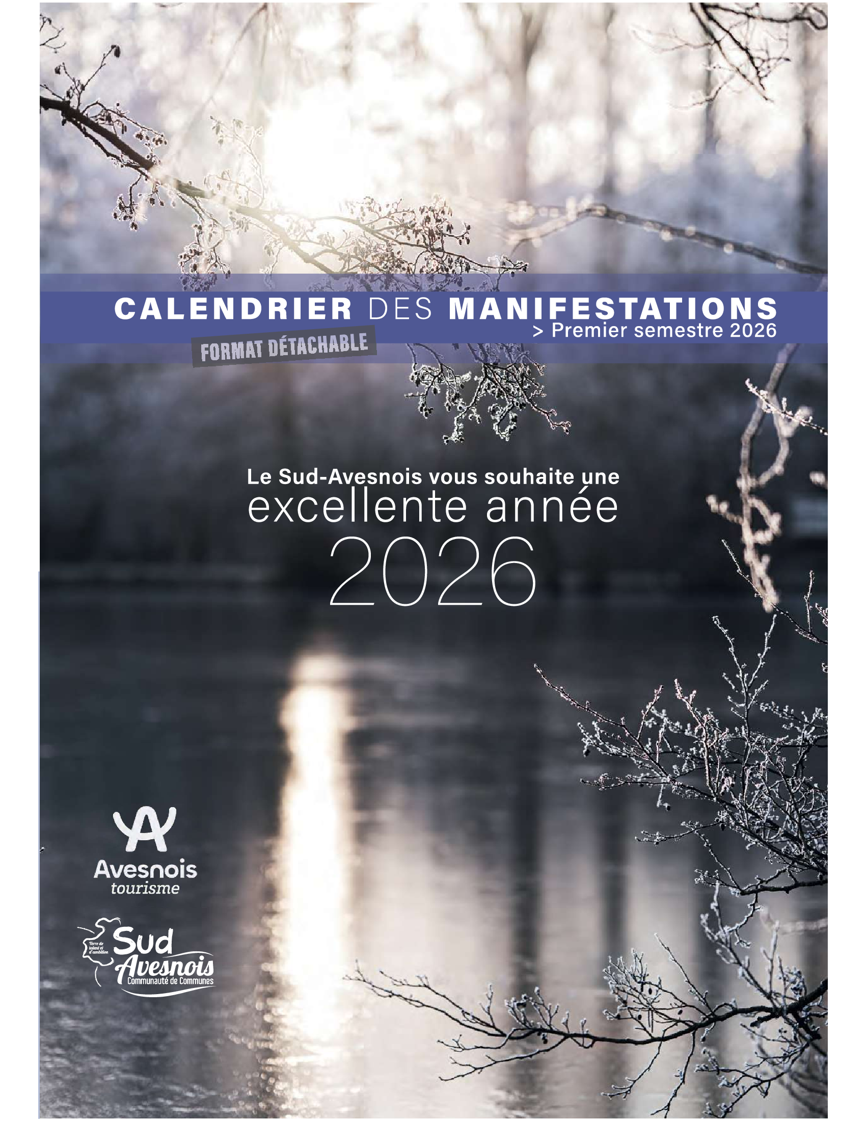 Calendrier semestriel des manifestations du Sud-Avesnois avec les dates et événements par mois